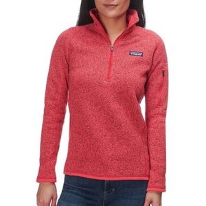 Red Patagonia 1/4 Zip Better Sweater Fleece Jacket
